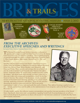 Executive Speeches and Writings by Lauren Huber, National Scouting Museum Intern