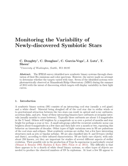 Monitoring the Variability of Newly-Discovered Symbiotic Stars