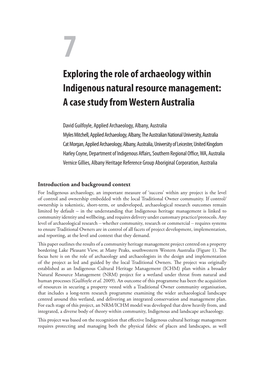 Exploring the Role of Archaeology Within Indigenous Natural Resource Management: a Case Study from Western Australia