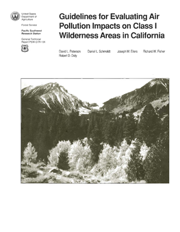 Guidelines for Evaluating Air Pollution Impacts on Class I Wilderness Areas in California