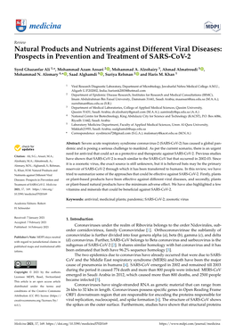 Prospects in Prevention and Treatment of SARS-Cov-2