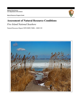 Assessment of Natural Resource Conditions Fire Island National Seashore