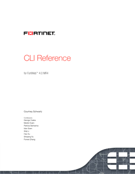 Fortiweb 4.0 MR4 CLI Reference, 1St Edition