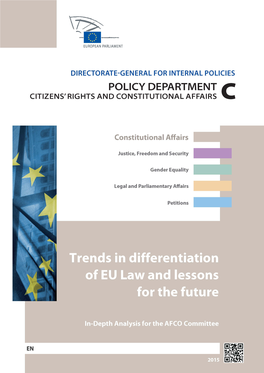 Trends in Differentiation of EU Law and Lessons for the Future