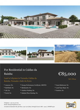 Land for Sale in Caldas Da Rainha, Portugal
