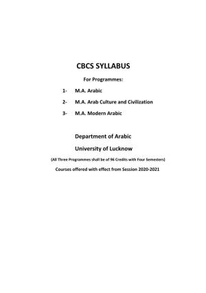 Cbcs Syllabus
