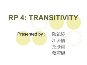 Rp 4: Transitivity