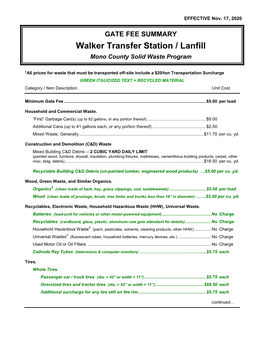 00 Gate Fee Schedule