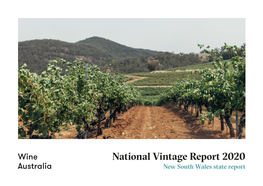 National Vintage Report 2020 New South Wales State Report National Vintage Report 2020: New South Wales