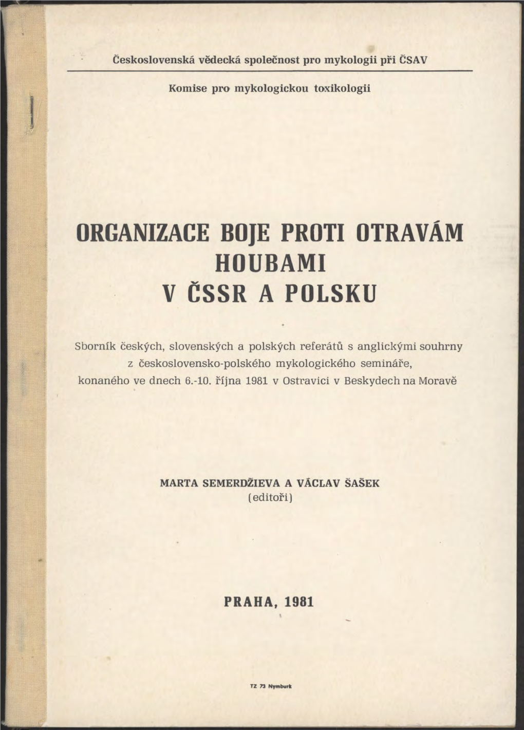 Organizace Boje Proti Otravám Houbami V ČSSR a Polsku