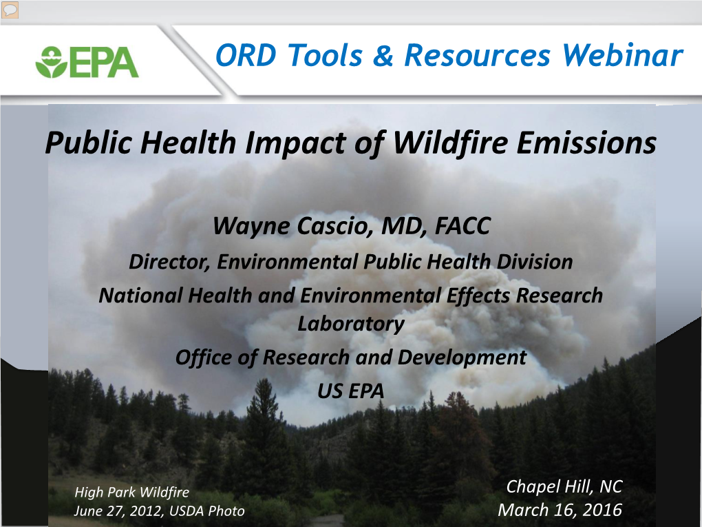 Public Health Impact of Wildfire Emissions (Pdf)