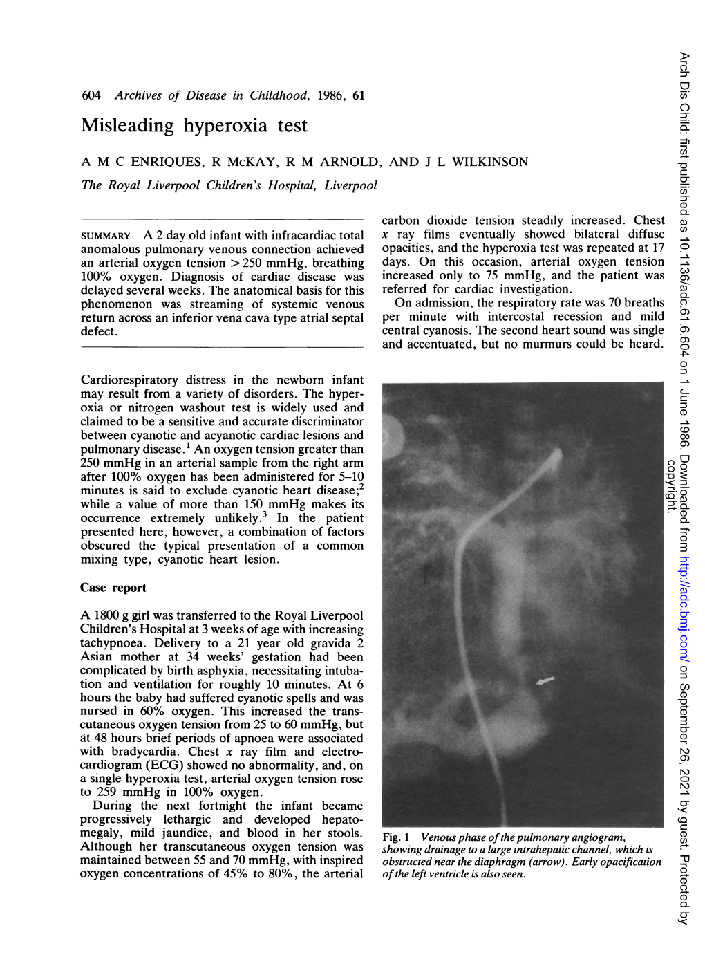 Misleading Hyperoxia Test