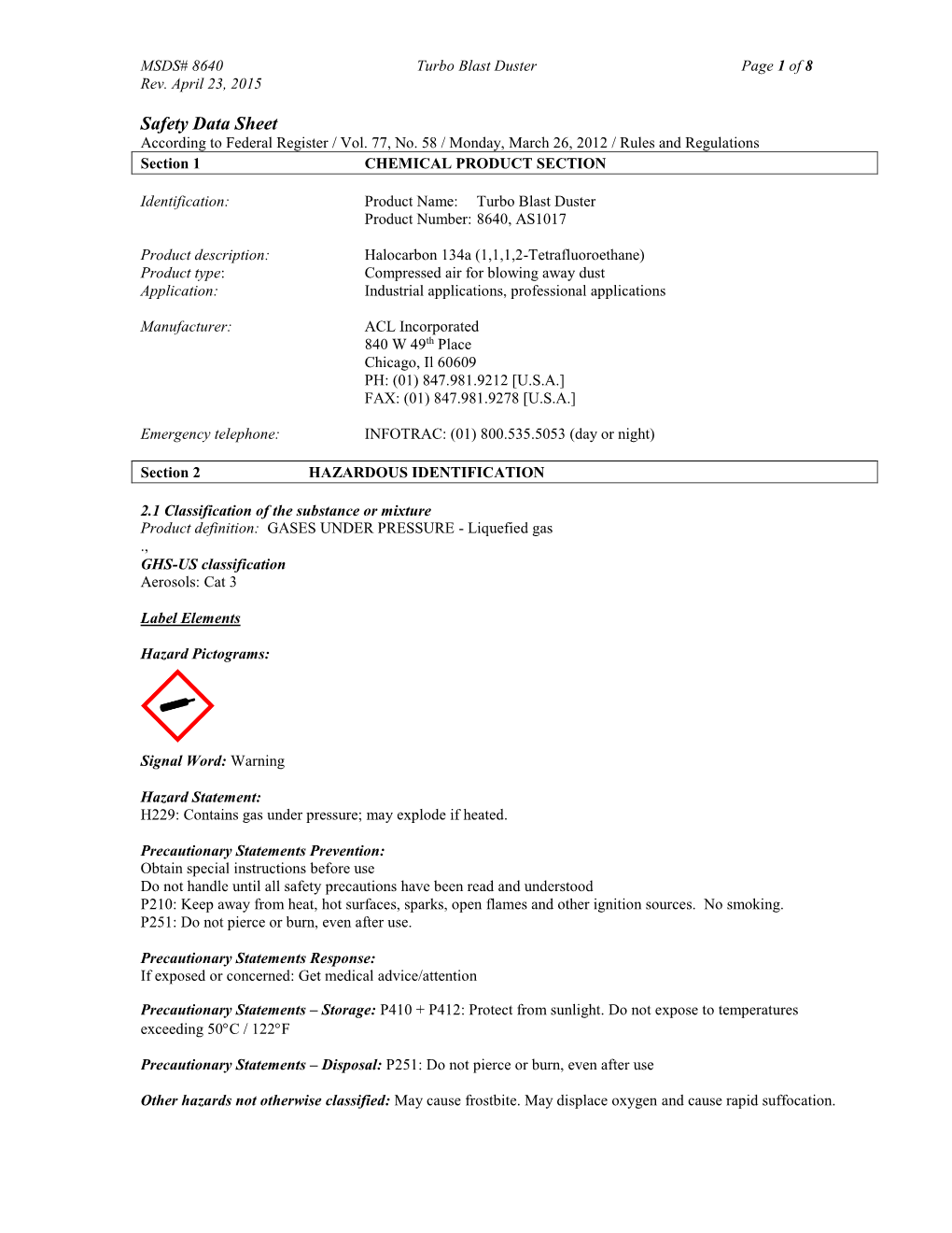 MSDS Information