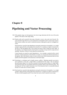 Pipelining and Vector Processing
