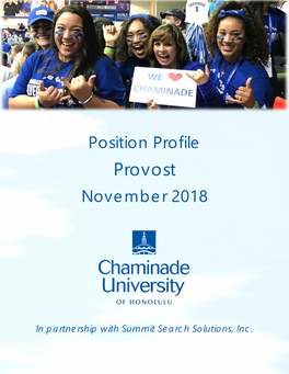 Provost November 2018