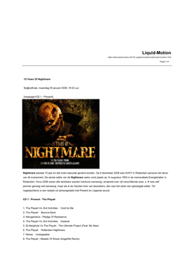 15 Years of Nightmare � �Sp@Cefreak, Maandag 05 Januari 2009, 19:53 Uur � �[Newpage=CD 1 - Present]