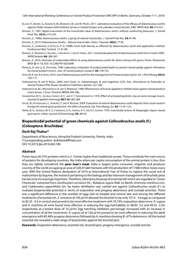 Biopesticidal Potential of Green Chemicals Against Callosobruchus