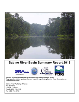 Sabine River Basin Summary Report 2018
