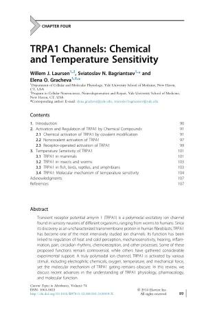 Chapter Four – TRPA1 Channels: Chemical and Temperature Sensitivity