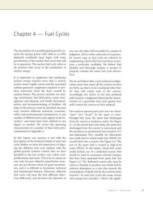 Chapter 4 — Fuel Cycles