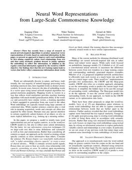 Neural Word Representations from Large-Scale Commonsense Knowledge