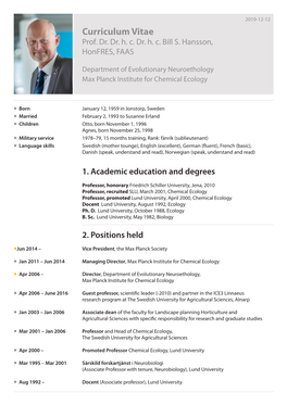 Curriculum Vitae Prof