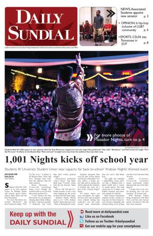 1,001 Nights Kicks Off School Year Students Fill University Student Union Near Capacity for Back-To-School 'Arabian Nights'-Themed Event
