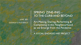Socially Engaged Art Project to the Curb and B.Pdf
