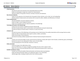 U.S. History II - SS3311 Scope and Sequence