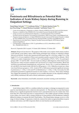 Proteinuria and Bilirubinuria As Potential Risk Indicators of Acute Kidney Injury During Running in Outpatient Settings