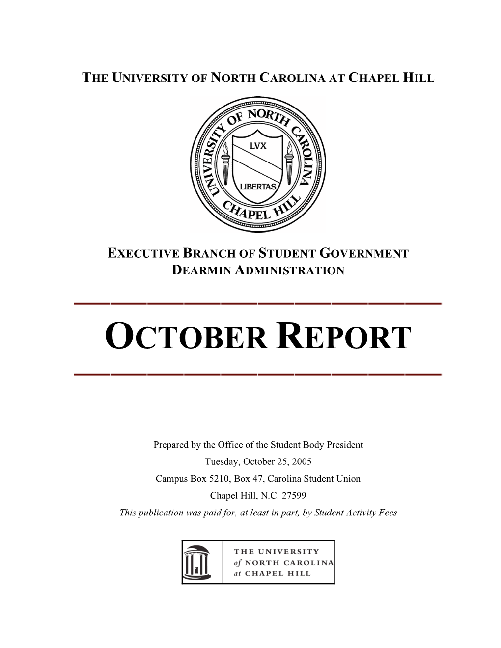 October Report