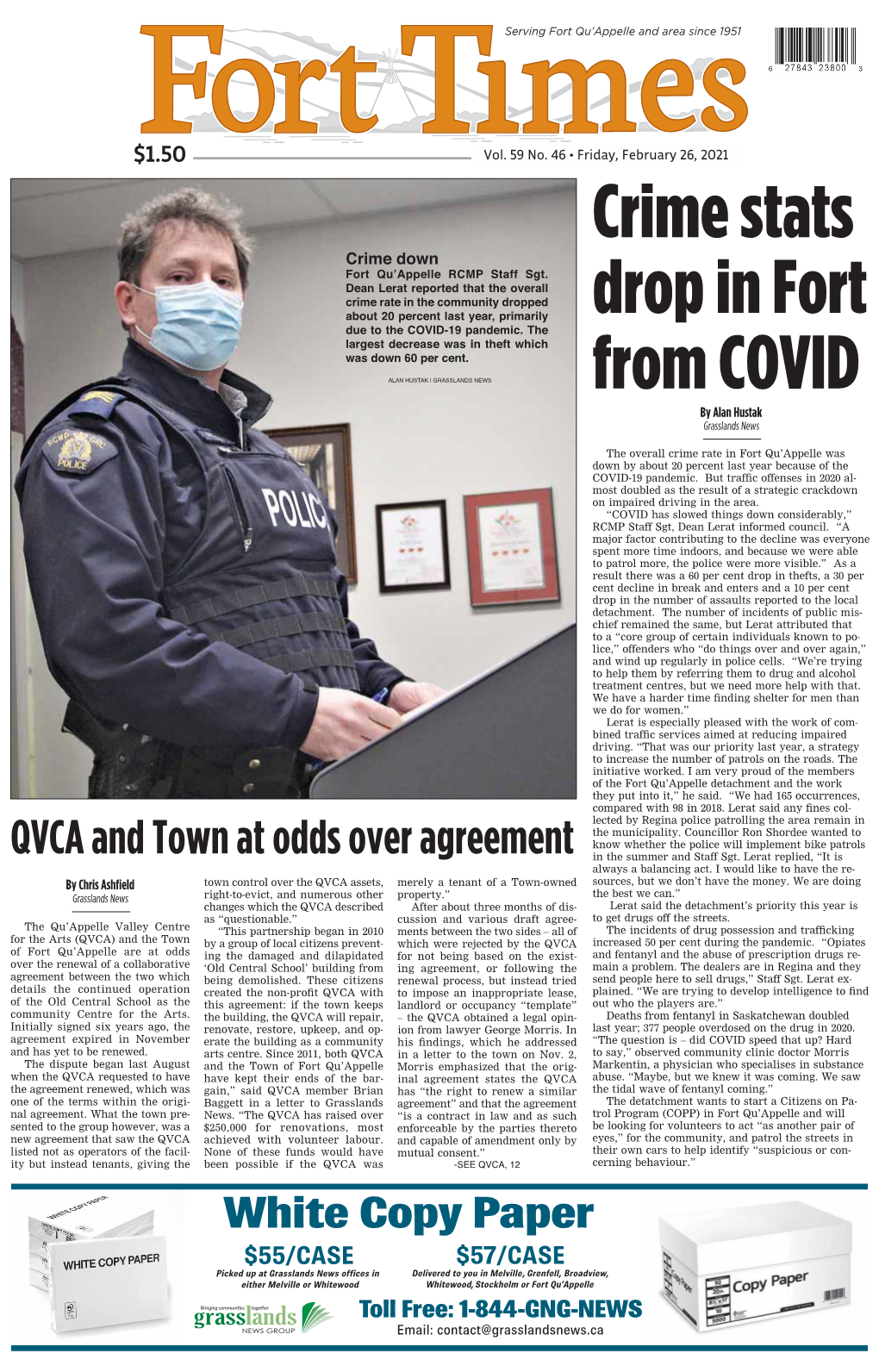 Crime Stats Drop in Fort from COVID