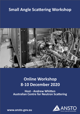 Small Angle Scattering Workshop Online Workshop 8-10 December