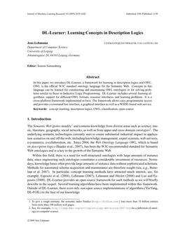 DL-Learner: Learning Concepts in Description Logics