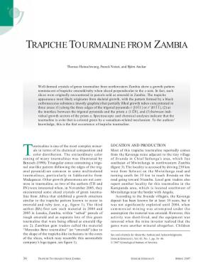 Trapiche Tourmaline from Zambia