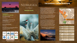 Nebraska the SANDHILL CRANE MIGRATION Flyway Each Spring, Something Magical Happens in the Heart the CENTRAL FLYWAY of the Great Plains
