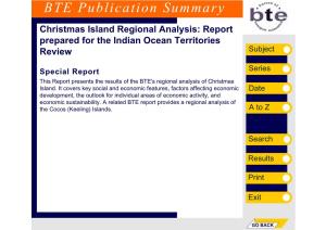 BTE Publication Summary