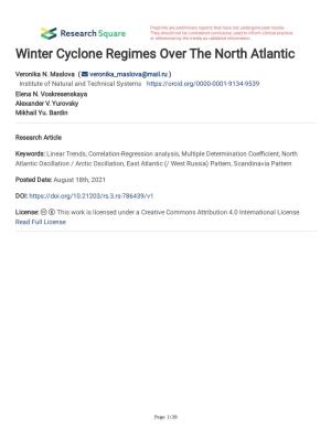 Winter Cyclone Regimes Over the North Atlantic
