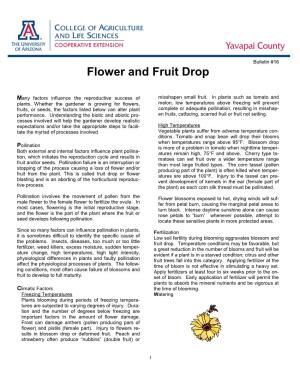 Flower and Fruit Drop