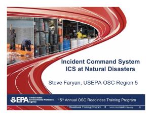 Incident Command System ICS at Natural Disasters