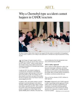 Why a Chernobyl-Type Accident Cannot Happen in CANDU Reactors