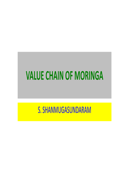 Value Chain of Moringa