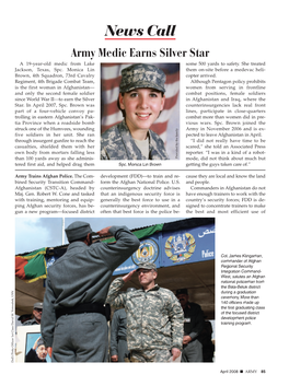 News Call Army Medic Earns Silver Star a 19-Year-Old Medic from Lake Some 500 Yards to Safety