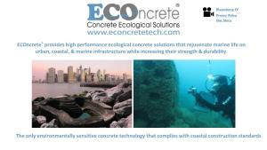 Econcrete® Provides High Performance Ecological Concrete Solutions That Rejuvenate Marine Life on Urban, Coastal, & Marine