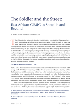The Soldier and the Street: East African CIMIC in Somalia and Beyond