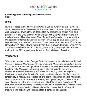 Iowa Wisconsin