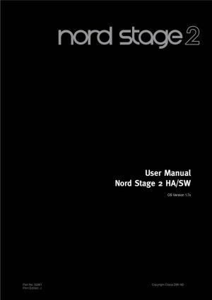User Manual Nord Stage 2 HA/SW