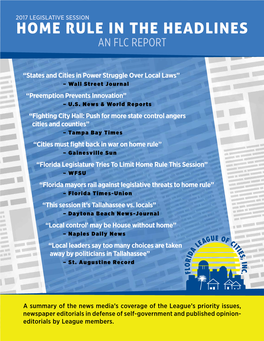 Home Rule in the Headlines an Flc Report