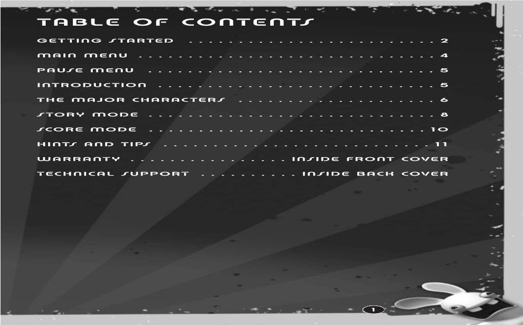 Table of Contents