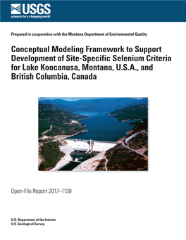 Conceptual Modeling Framework to Support Development of Site-Specific Selenium Criteria for Lake Koocanusa, Montana, U.S.A., and British Columbia, Canada